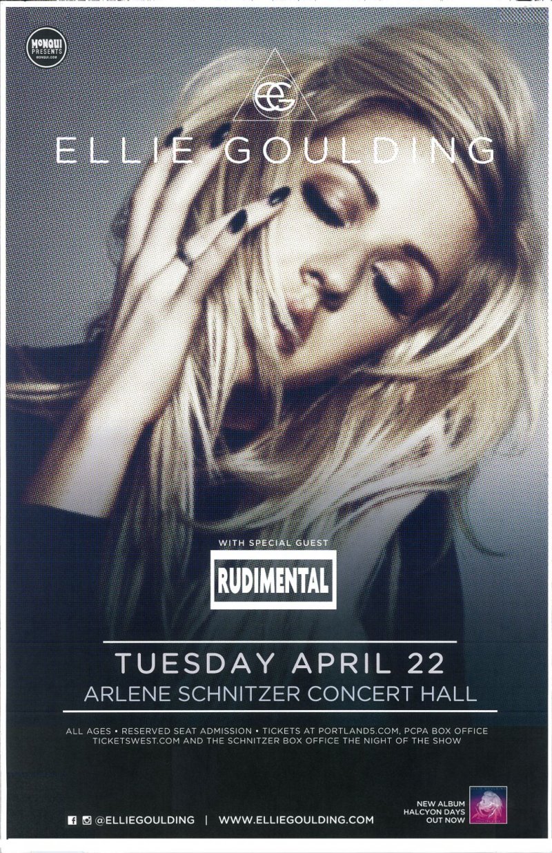 Image 0 of Goulding ELLIE GOULDING 2014 Gig POSTER Portland Oregon Concert