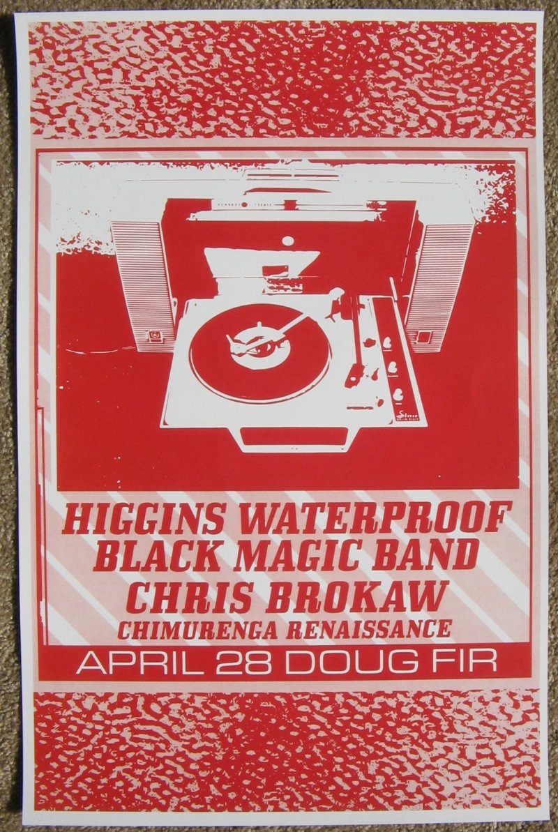 Image 0 of HIGGINS WATERPROOF BLACK MAGIC 2014 Gig POSTER Portland Oregon Concert