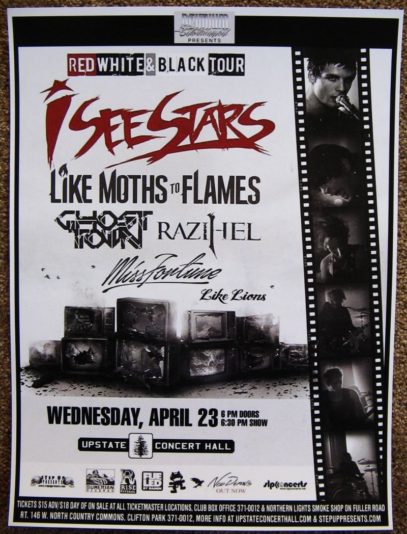 Image 0 of I SEE STARS 2014 Gig POSTER Concert Clifton Park NY