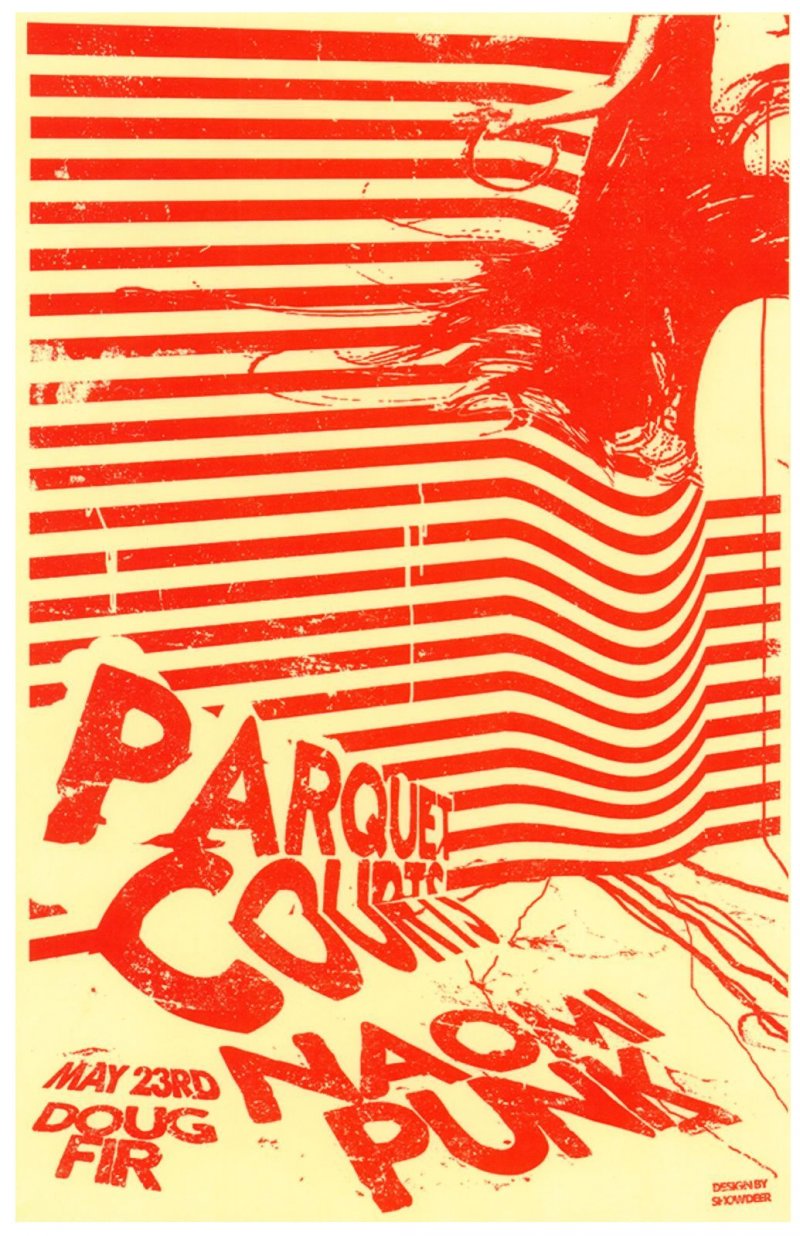 Image 0 of PARQUET COURTS 2014 Gig POSTER Portland Oregon Concert