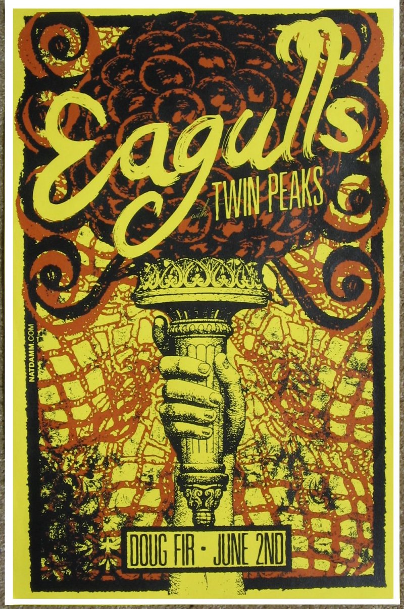 Image 0 of EAGULLS 2014 Gig POSTER Portland Oregon Concert