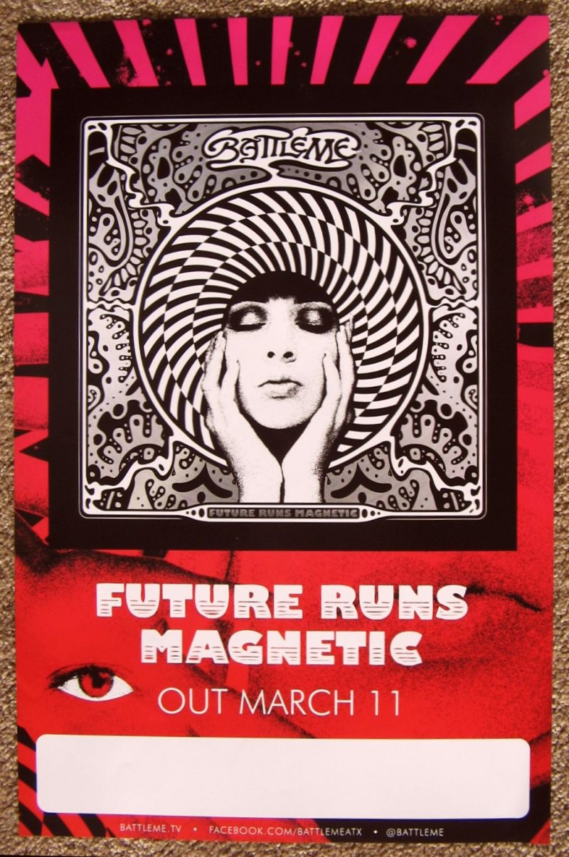 BATTLEME Album POSTER Future Runs Magnetic 2-Sided