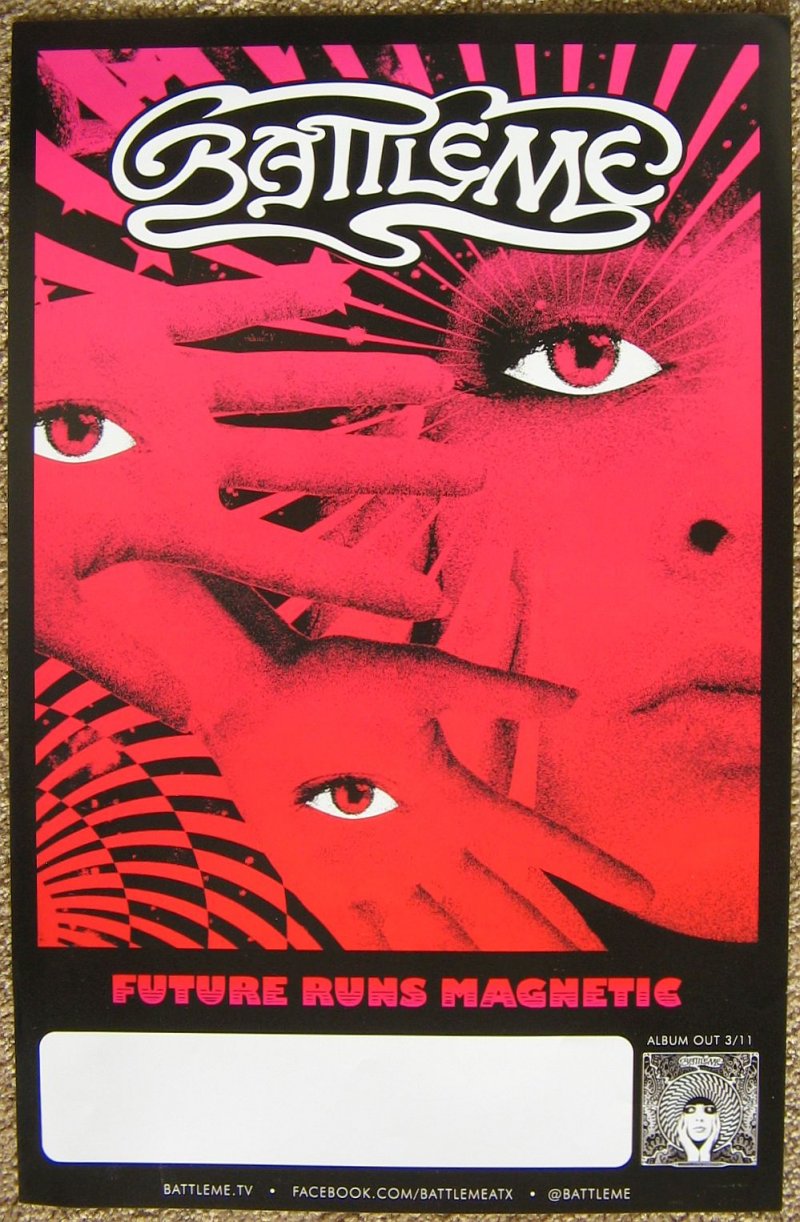 Image 1 of BATTLEME Album POSTER Future Runs Magnetic 2-Sided