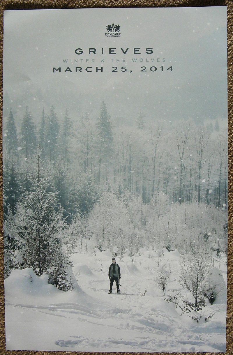 Image 0 of GRIEVES Album POSTER Winter & The Wolves 2-Sided