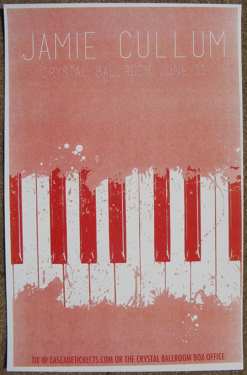 Image 0 of Cullum JAMIE CULLUM 2014 Gig POSTER Portland Oregon Concert