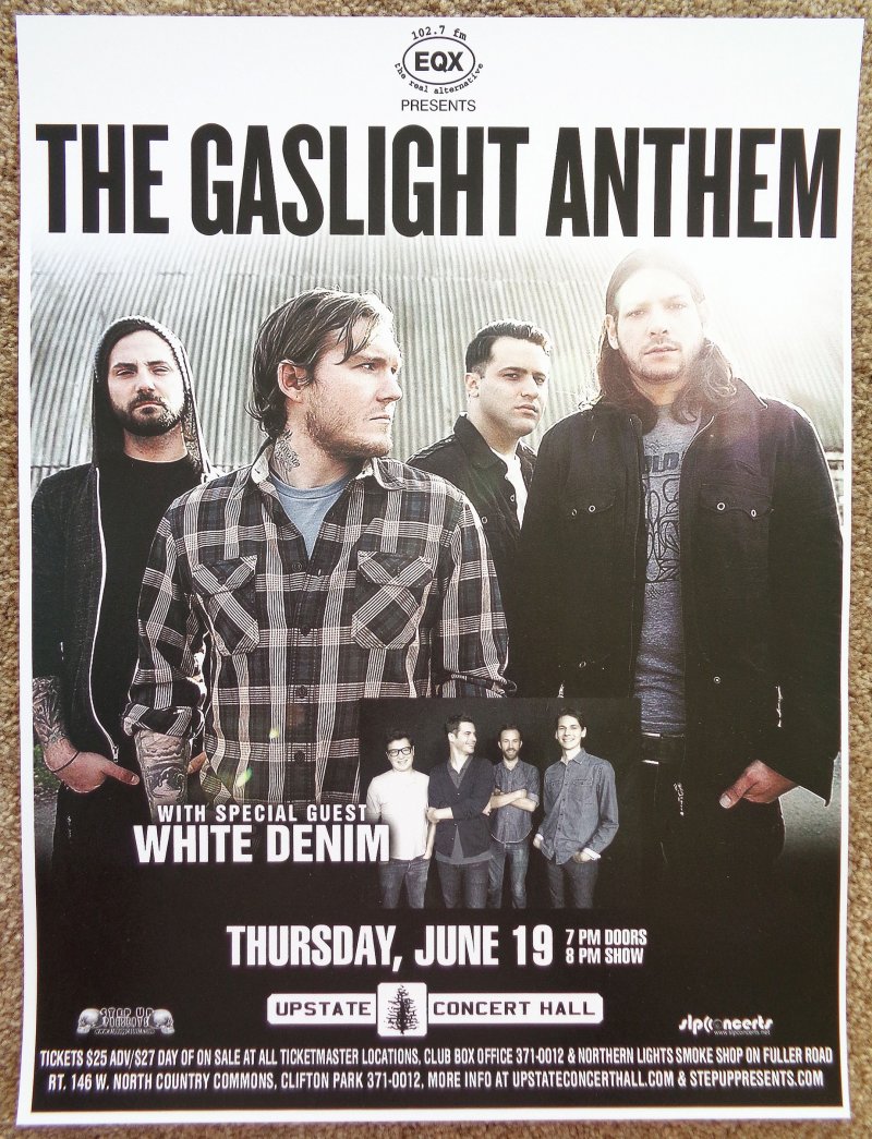 GASLIGHT ANTHEM 2014 Gig POSTER Concert Clifton Park New York