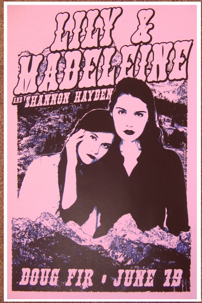 Image 0 of LILY & MADELEINE 2014 Gig POSTER Portland Oregon Concert