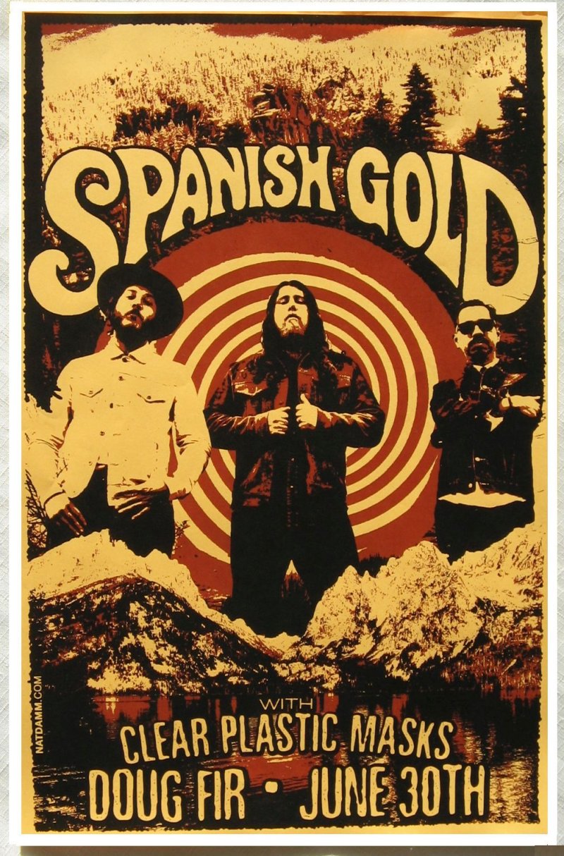 Image 0 of SPANISH GOLD 2014 Gig POSTER Portland Oregon Concert