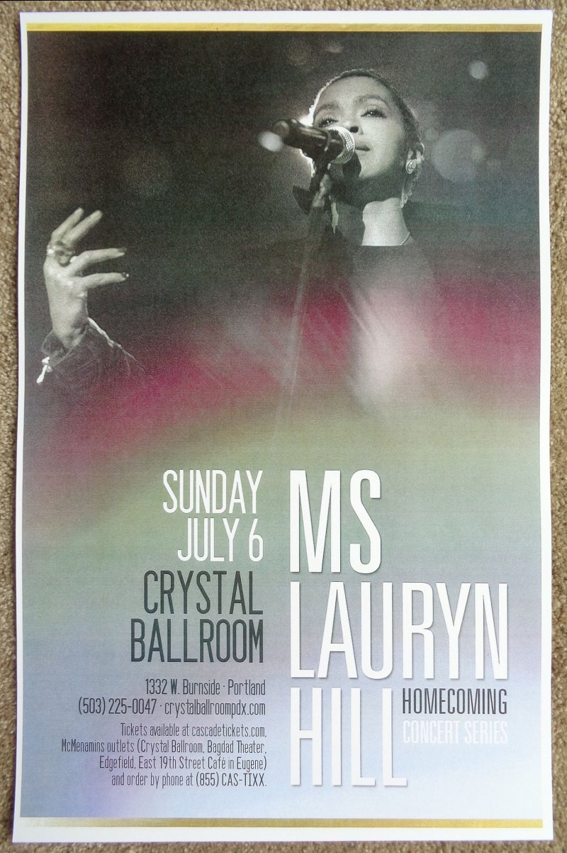 Image 0 of Hill LAURYN HILL 2014 Gig POSTER Portland Oregon Concert