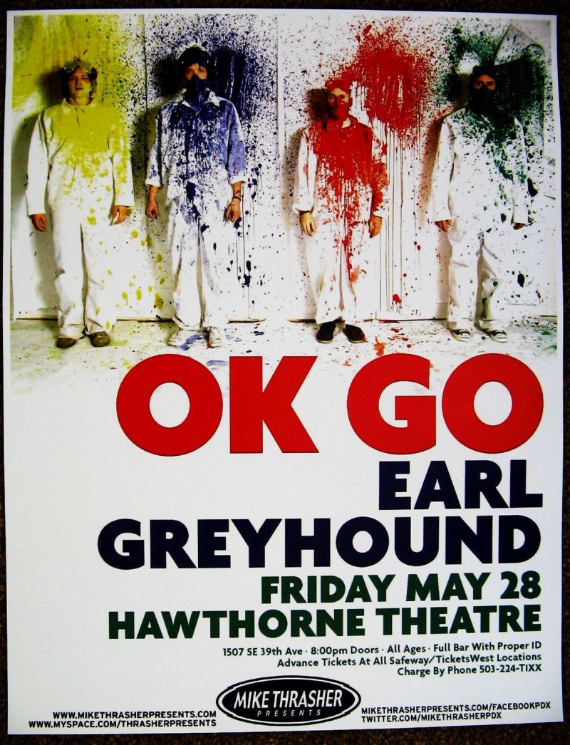 Image 0 of OK GO 2010 Gig POSTER Portland Oregon Concert
