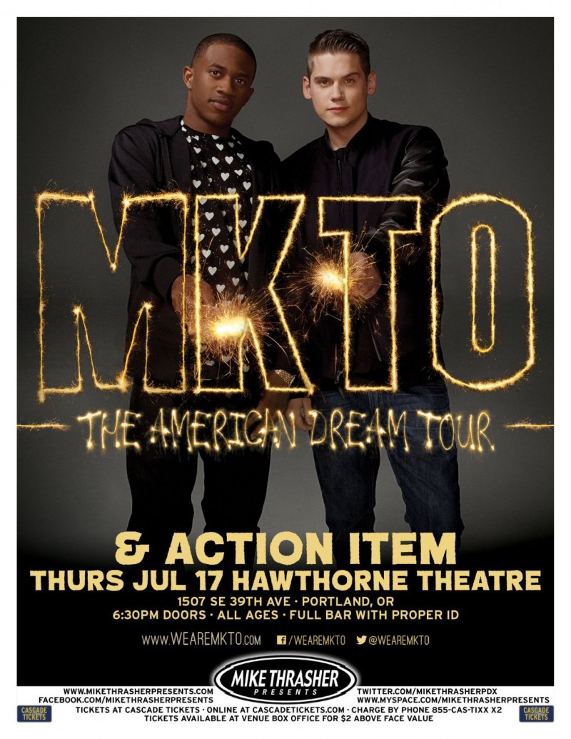 Image 0 of MKTO Gig 2014 POSTER Portland Oregon Concert