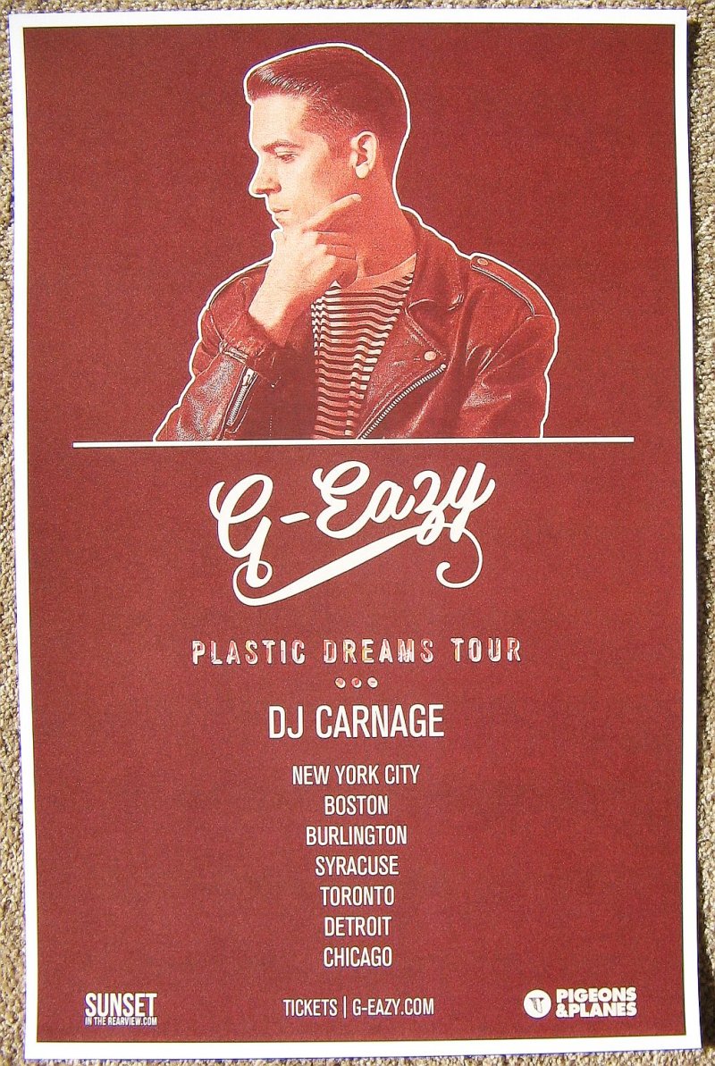 G-EAZY Tour POSTER 2012 Plastic Dreams GEazy