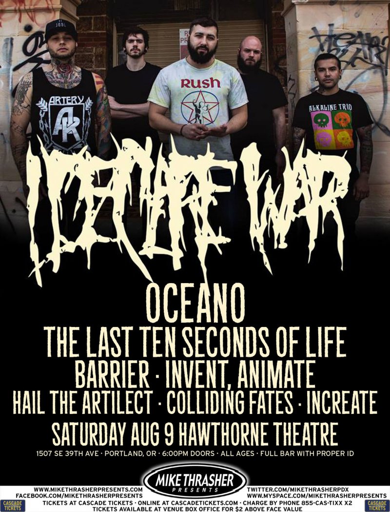 Image 0 of I DECLARE WAR 2014 Gig POSTER Portland Oregon Concert