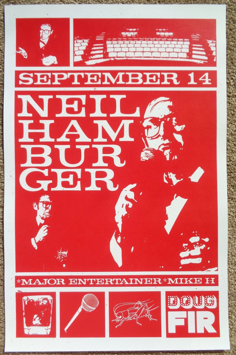 Image 0 of Hamburger NEIL HAMBURGER 2014 Gig POSTER Comedy Portland Oregon Show