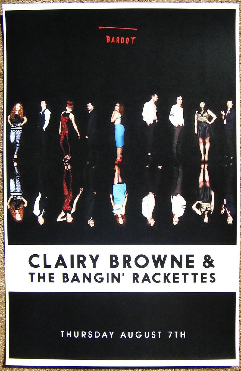 Browne CLAIRY BROWNE & BANGIN' RACKETTES 2014 Gig POSTER Miami Florida Concert