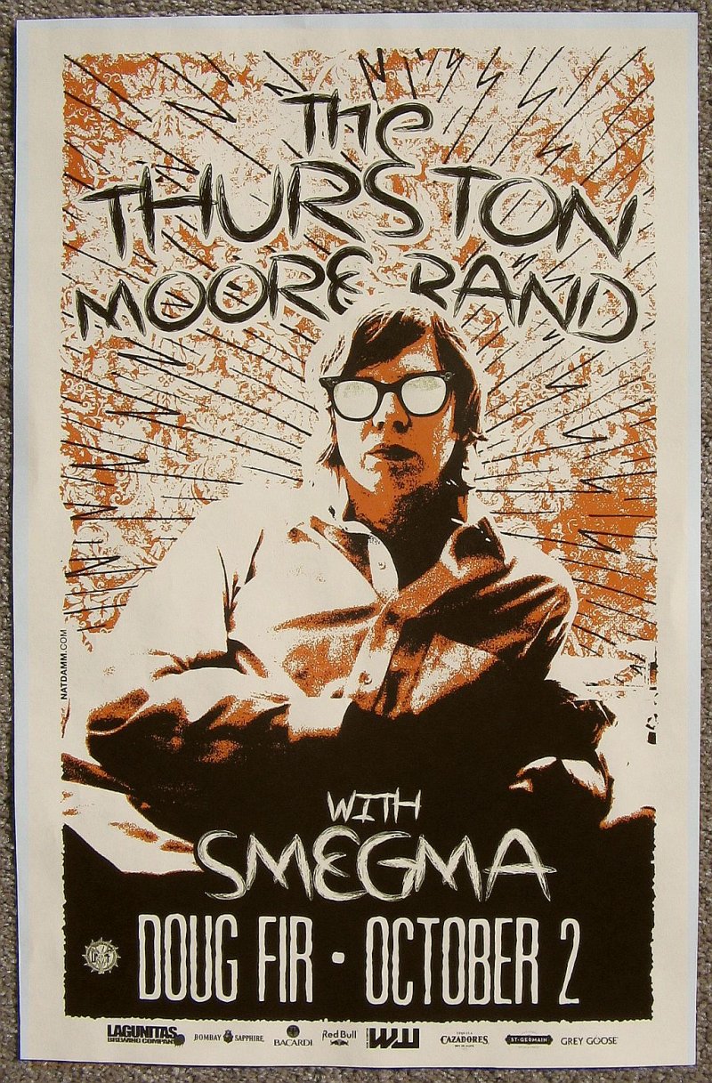 Image 0 of Moore THURSTON MOORE 2014 Gig POSTER Sonic Youth Portland Oregon Concert