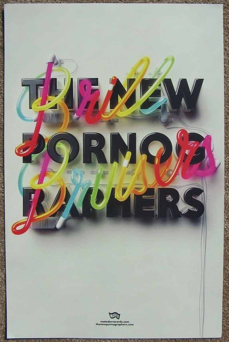 Image 0 of NEW PORNOGRAPHERS Album POSTER Brill Bruisers 11x17