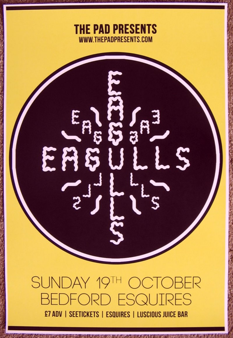 Image 0 of EAGULLS 2014 Gig POSTER Bedford UK Concert