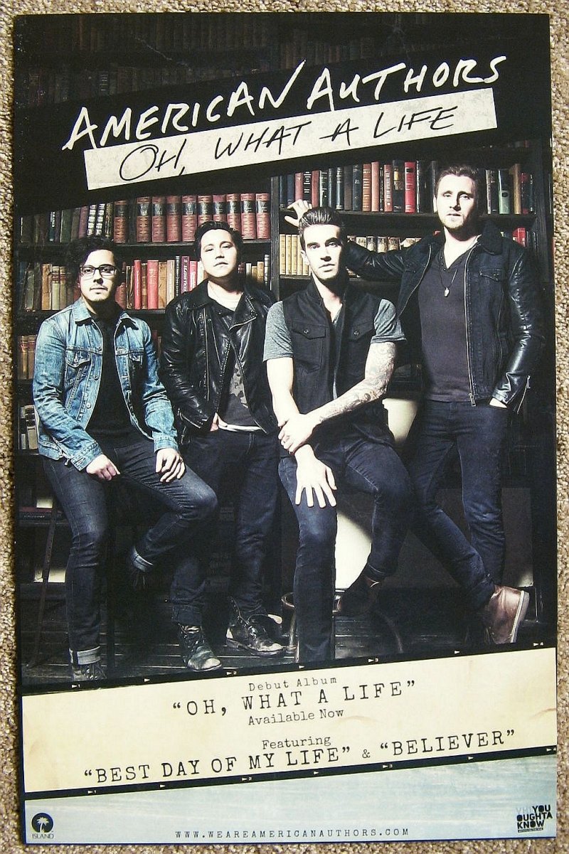Image 0 of AMERICAN AUTHORS Album POSTER 2-Sided Oh, What A Life
