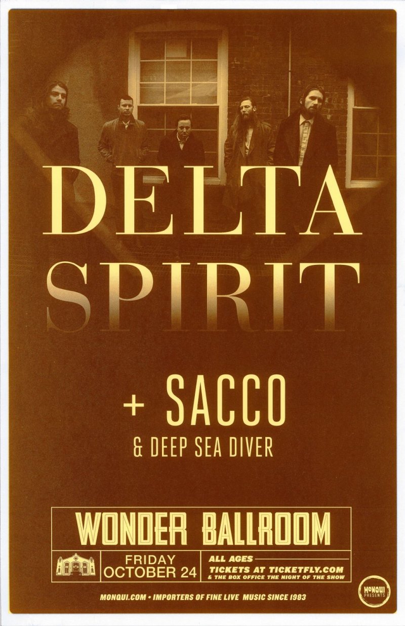 Image 0 of DELTA SPIRIT 2014 Gig POSTER Portland Oregon Concert