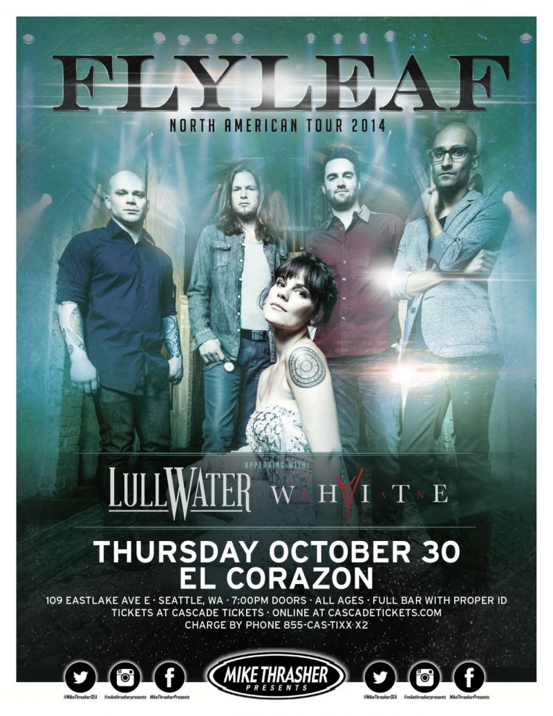 Image 0 of FLYLEAF Seattle Washington 2014 Gig Concert POSTER
