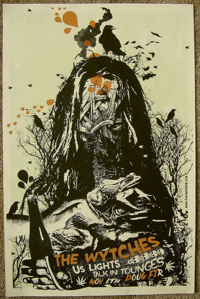 Image 0 of Wytches THE WYTCHES 2014 Gig POSTER Portland Oregon Concert