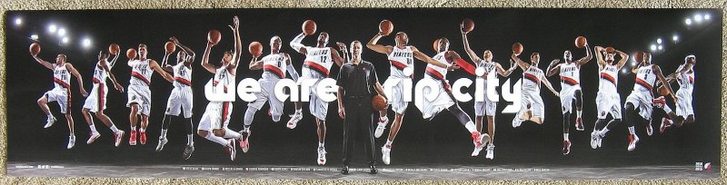 Image 0 of Portland Trailblazers 2014-15 TEAM POSTER Handout Blazers VER 1 LaMarcus Lillard