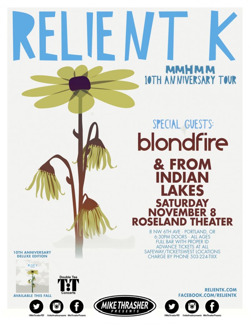 Image 0 of RELIENT 2014 Gig POSTER Portland Oregon Concert