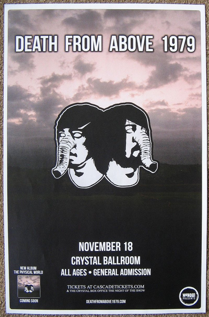 Image 0 of DEATH FROM ABOVE 1979 Gig 2014 POSTER Portland Oregon Concert