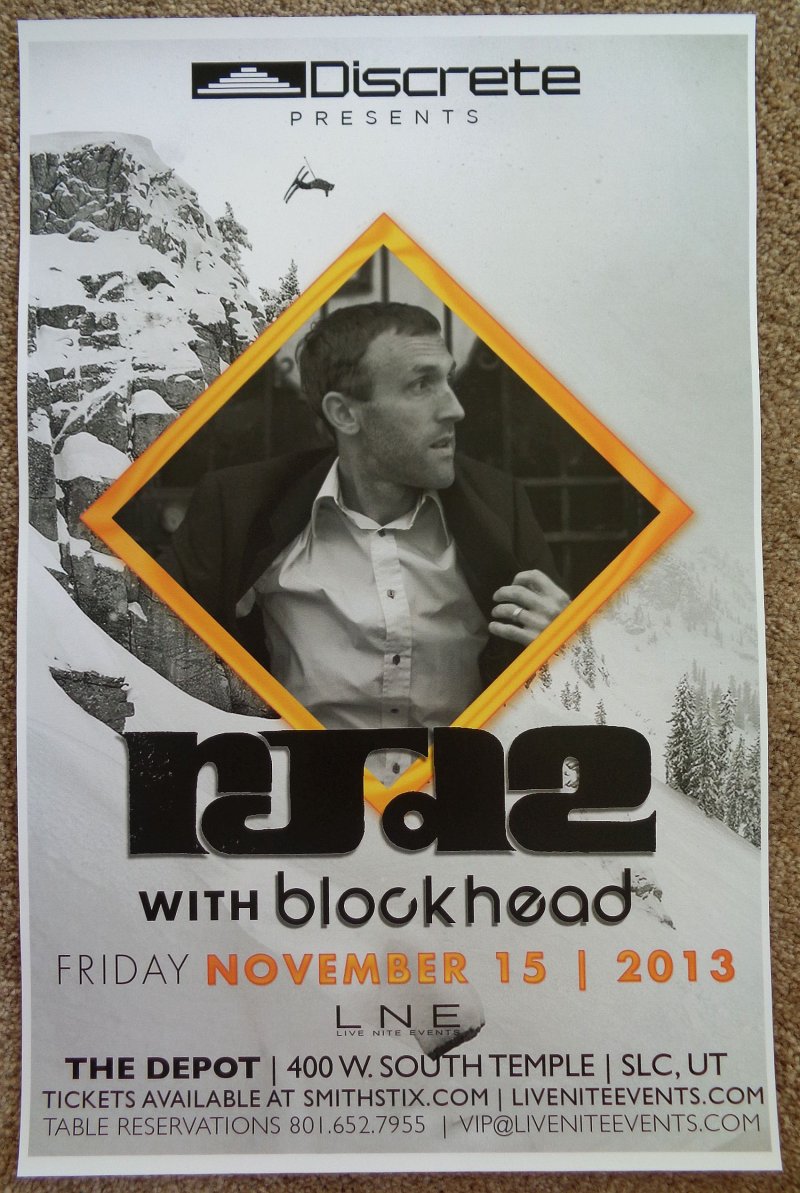 Image 0 of RJD2 & BLOCKHEAD 2013 Gig POSTER Salt Lake City Concert Utah