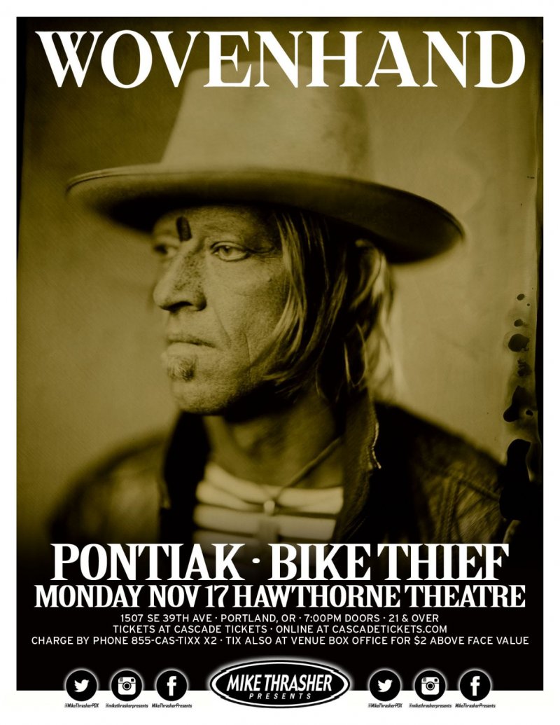 Image 0 of WOVENHAND 2014 Gig POSTER Portland Oregon Concert 