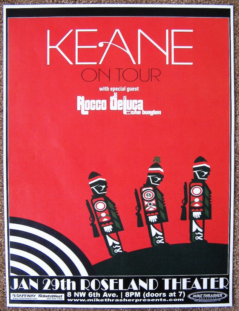 Image 0 of KEANE 2007 Gig POSTER Portland Oregon Concert