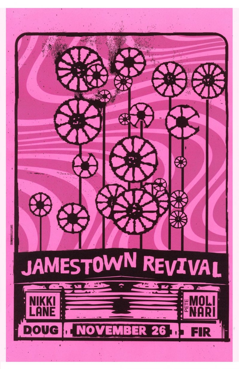 Image 0 of JAMESTOWN REVIVAL 2014 Gig POSTER Portland Oregon Concert 