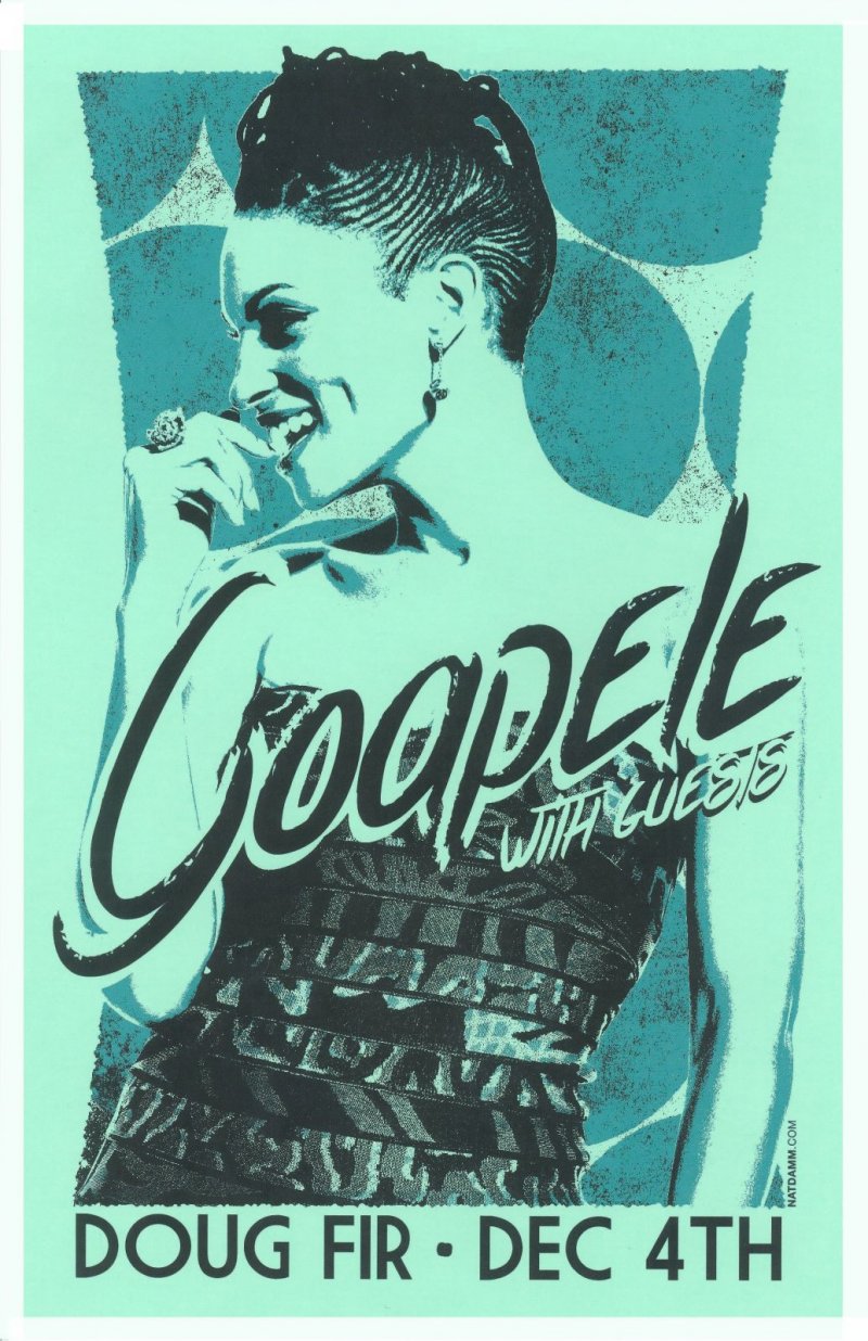 GOAPELE 2014 Gig POSTER Portland Oregon Concert