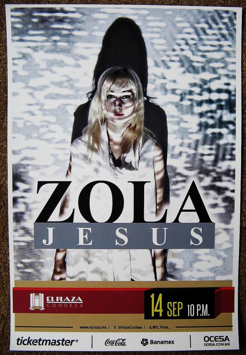Image 0 of Jesus ZOLA JESUS 2012 Gig POSTER Mexico City Concert 