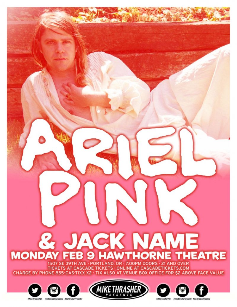 Image 0 of ARIEL PINK 2015 Gig POSTER Portland Oregon Concert