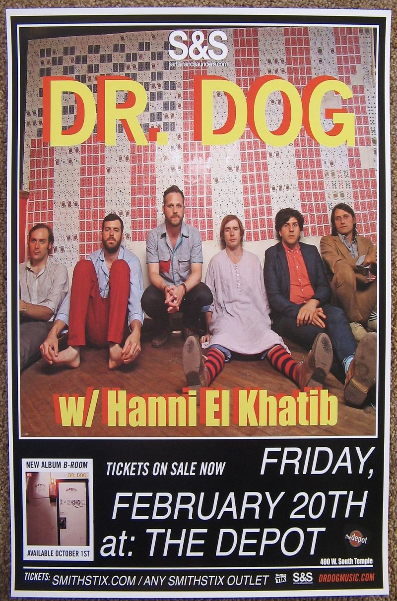 Image 0 of DR. DOG 2015 Gig POSTER Salt Lake City Concert Utah
