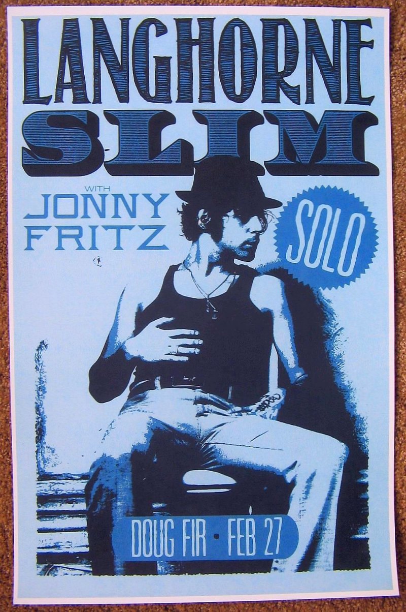 Image 0 of LANGHORNE SLIM 2015 Gig POSTER Portland Oregon Concert