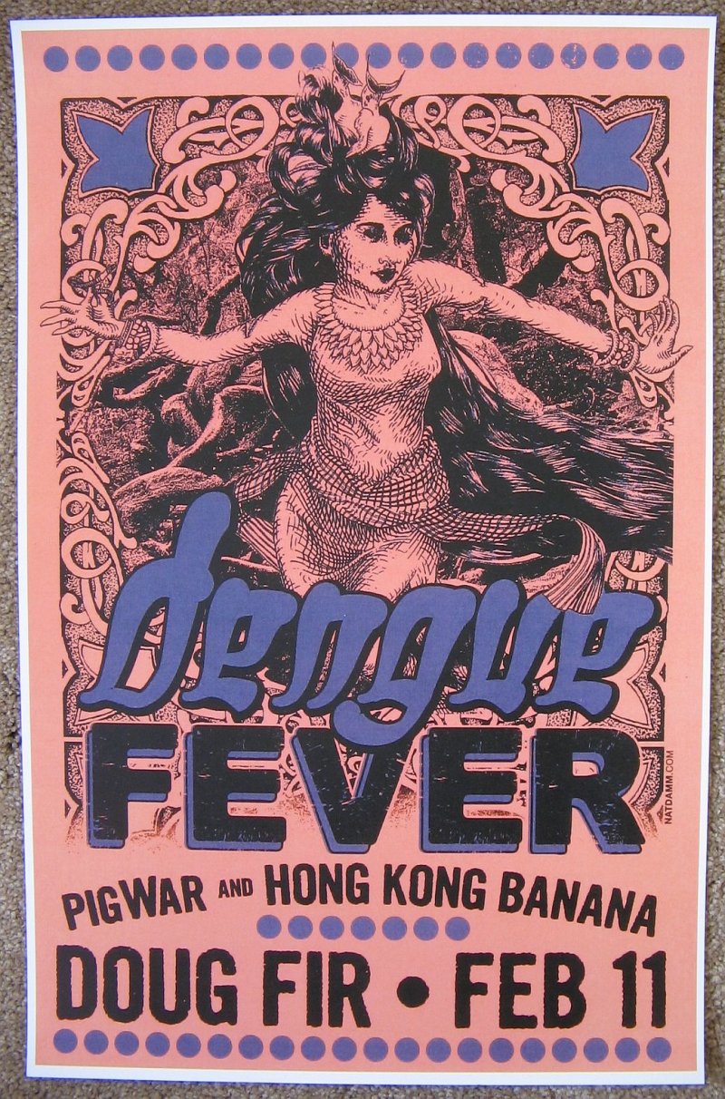 Image 0 of DENGUE FEVER 2015 Gig POSTER Portland Oregon Concert