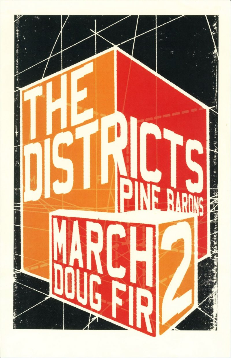 Image 0 of Districts THE DISTRICTS 2015 Gig POSTER Portland Concert A Flourish and a Spoil