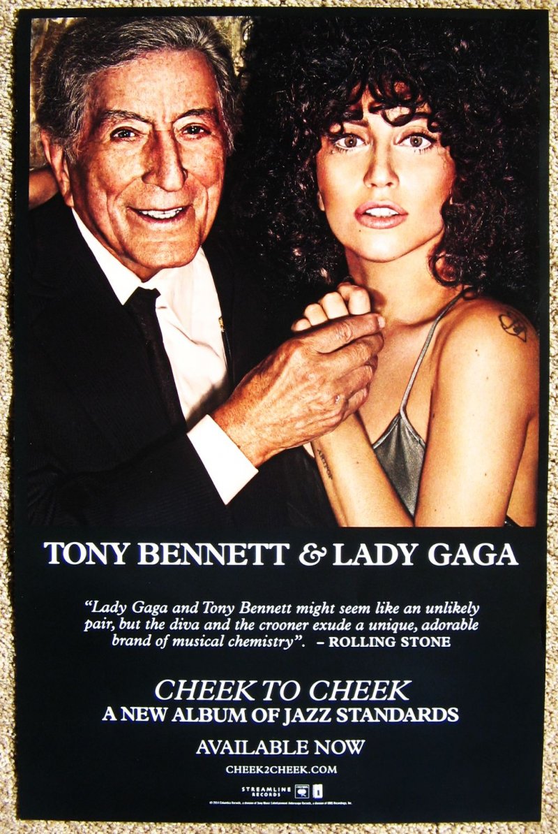 Bennett Tony Bennett Lady Gaga Poster Cheek To Cheek