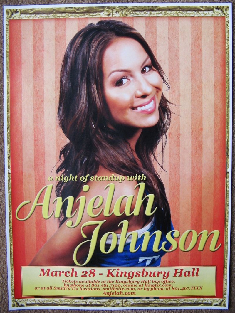 Johnson ANJELAH JOHNSON 2015 Gig Show POSTER Salt Lake City Utah Comedy