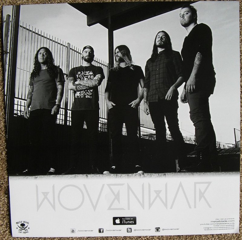 Image 0 of WOVENWAR Album POSTER 2-Sided Self-Titled Debut 12x12