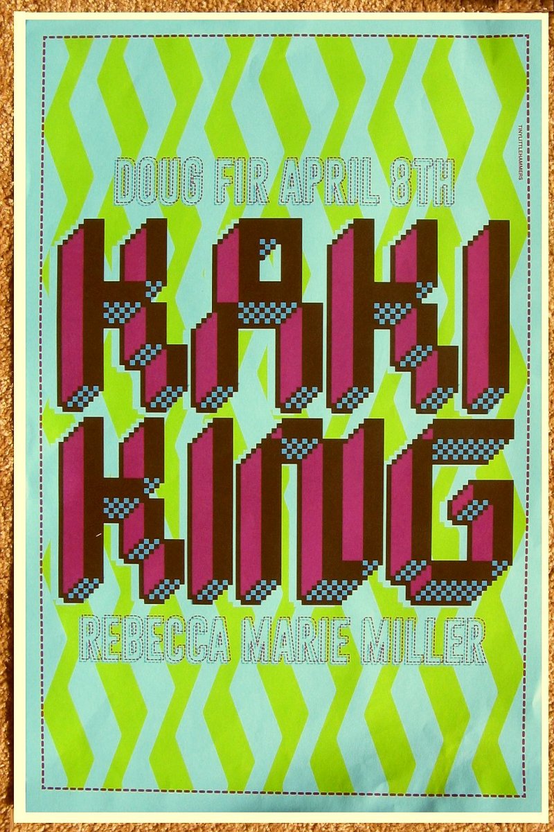 Image 0 of King KAKI KING 2015 Gig POSTER Portland Oregon Concert