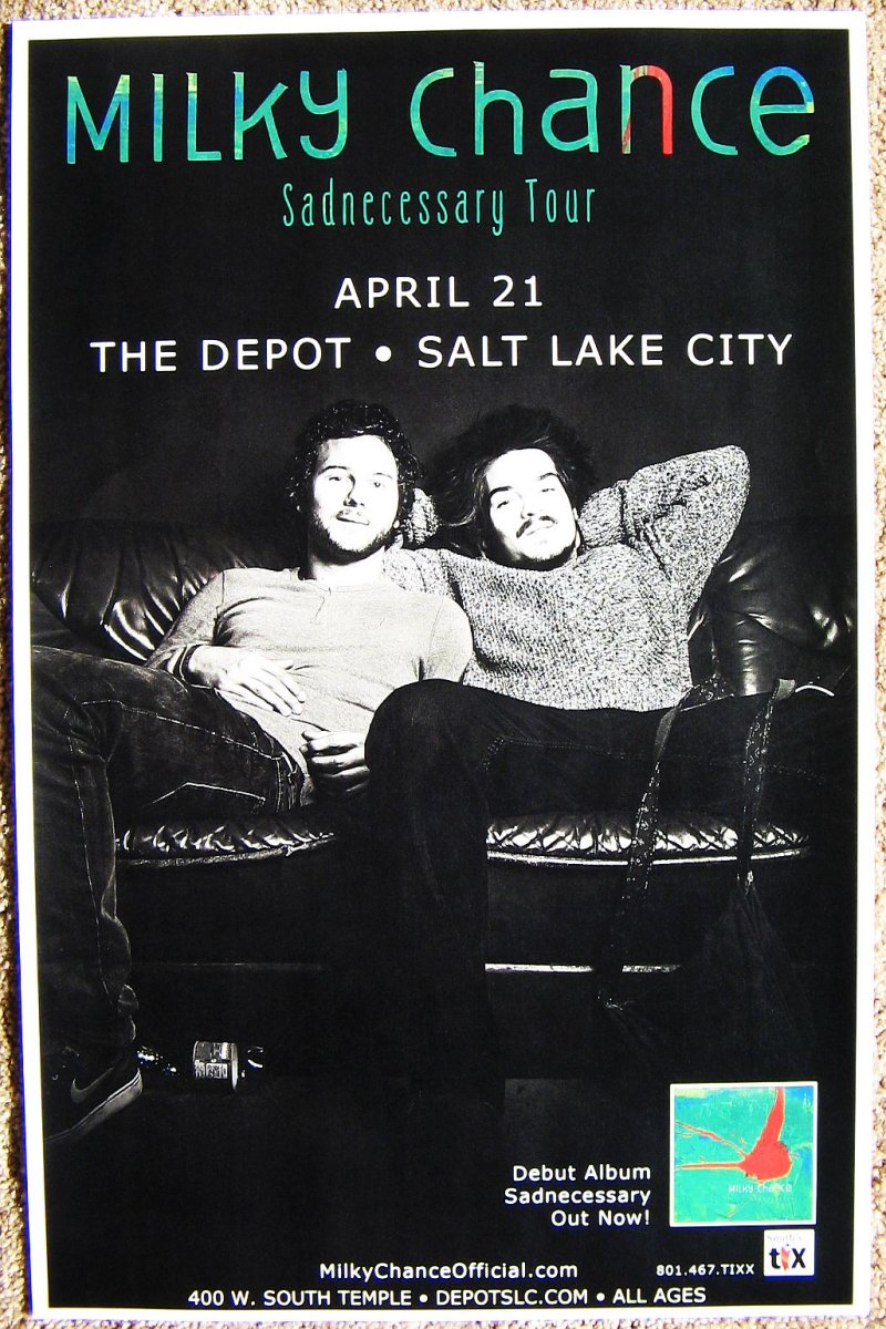 Image 0 of MILKY CHANCE 2015 Gig POSTER Salt Lake City Concert Utah