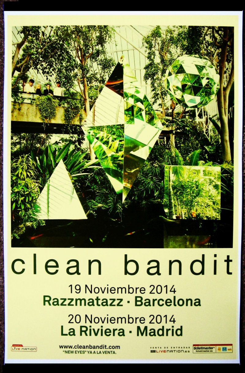 Image 0 of CLEAN BANDIT 2014 Gig POSTER Spain Concert Barcelona Madrid