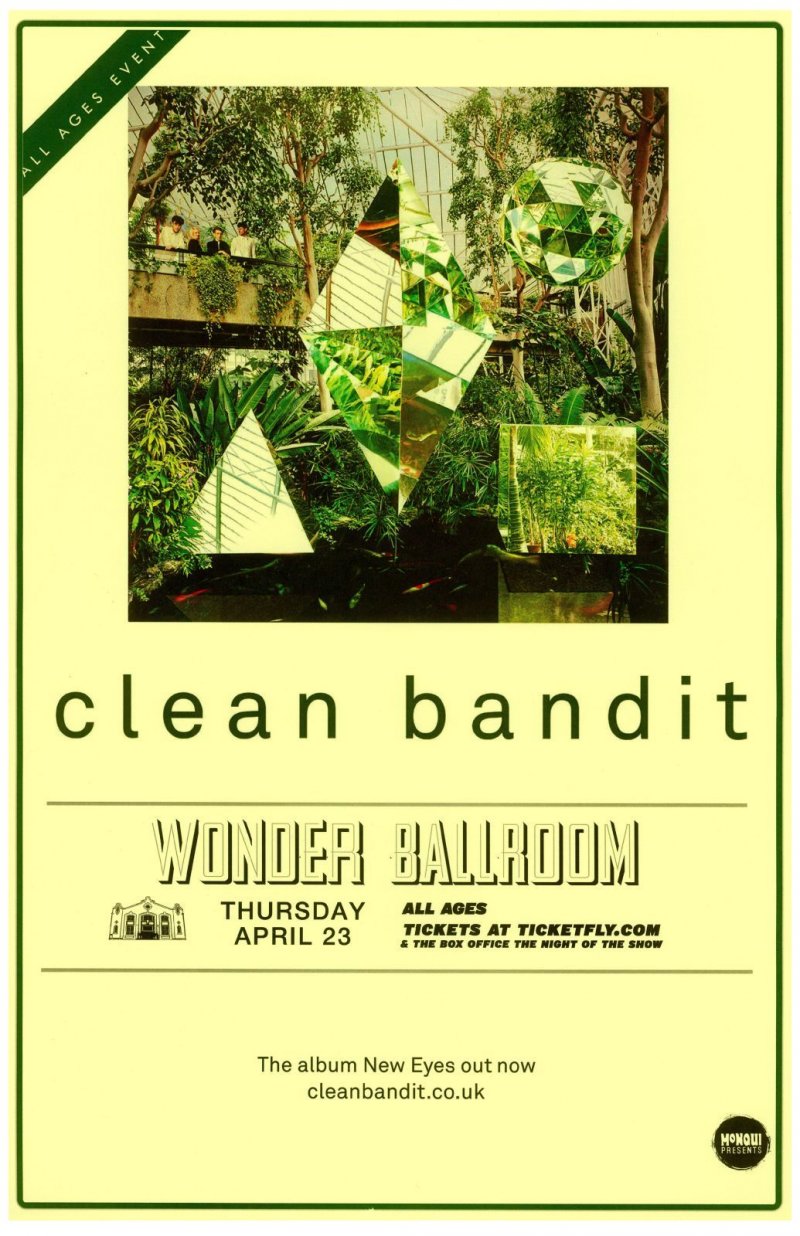 Image 0 of CLEAN BANDIT 2015 Gig POSTER Portland Oregon Concert