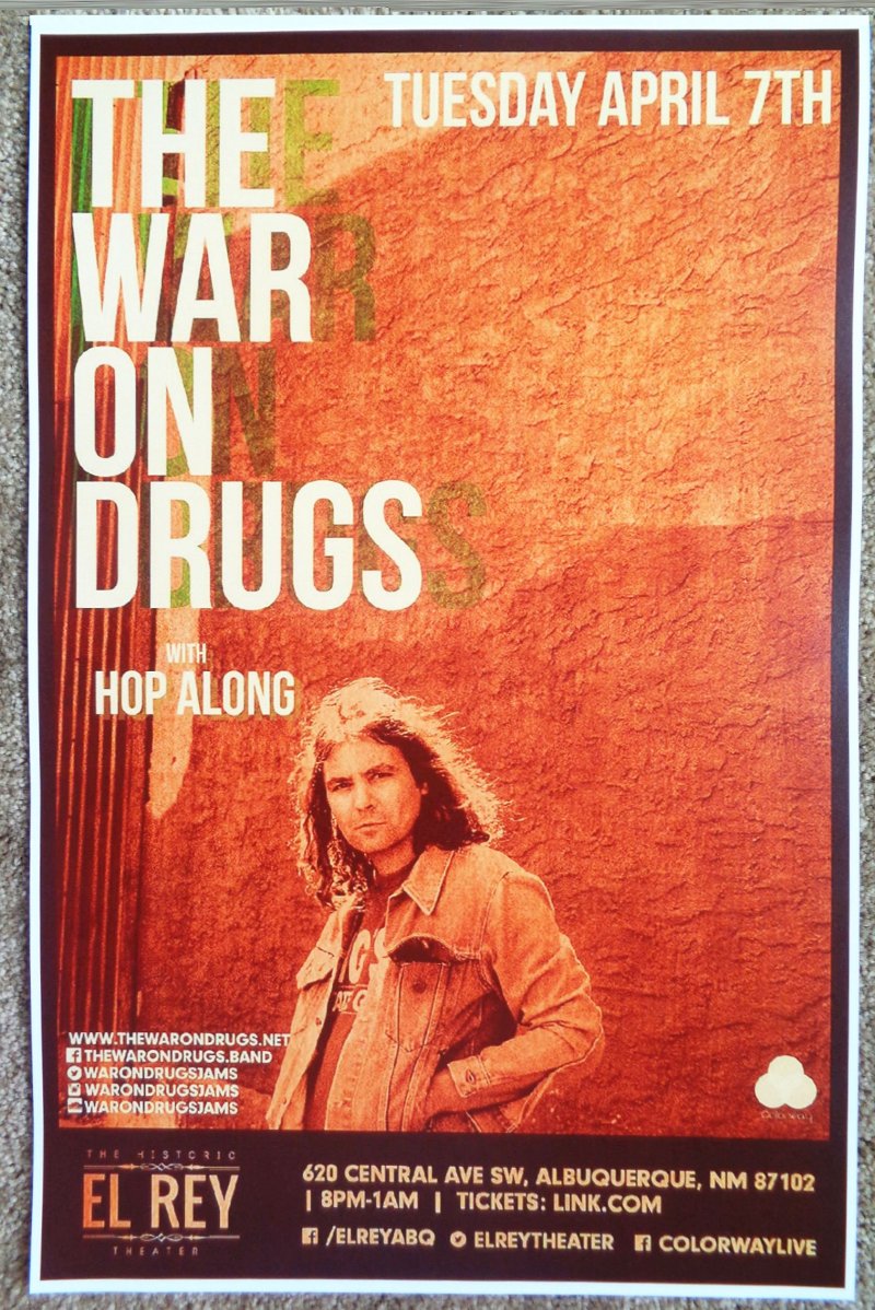 Image 0 of WAR ON DRUGS 2015 Gig POSTER Albuquerque Concert New Mexico Adam Granduciel