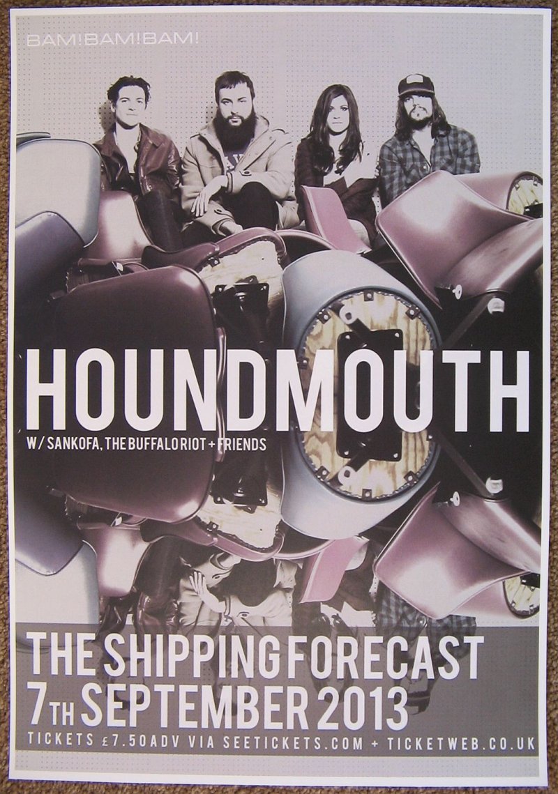 Image 0 of HOUNDMOUTH 2013 Gig POSTER Liverpool Concert United Kingdom