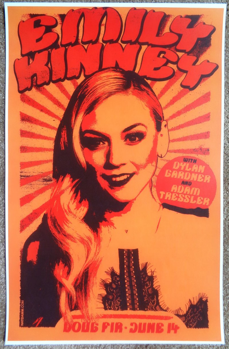 Image 0 of Kinney EMILY KINNEY 2015 Gig POSTER Portland Oregon Concert The Walking Dead TV